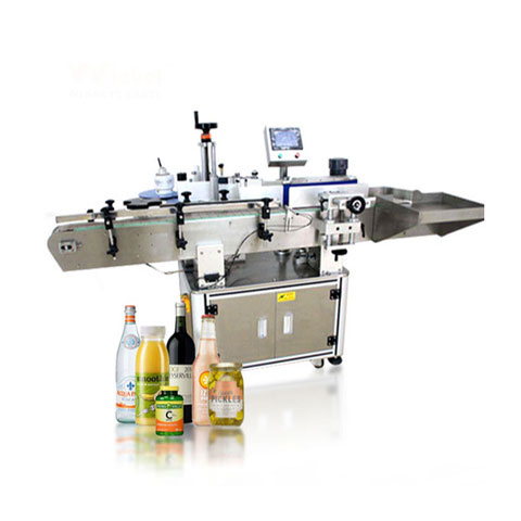 آلة وسم الزجاجات المستديرة الأوتوماتيكية / آلة وضع الملصقات / آلة لصق الملصقات على الزجاجات المسطحة مورد آلة تعبئة وتغليف الزجاجات 